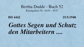 BD 4442 - GOTTES SEGEN UND SCHUTZ DEN MITARBEITERN ....