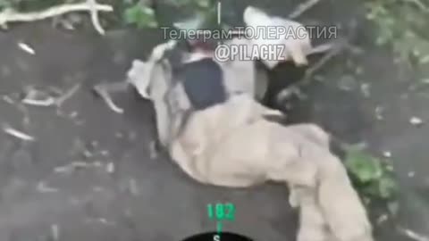Drone Demilitarizes an AFU Soldier