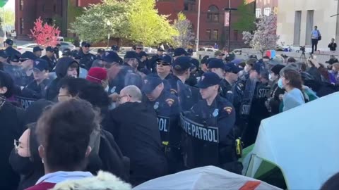 Police Clashing with Protestors at UW Madison