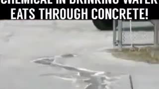 Fluoride leak eating through concrete but hey lets put it in the drinking water.