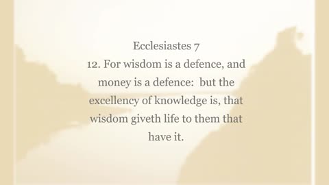 Ecclesiastes 7