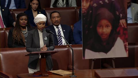 Rep. Omar speaks ahead of a vote to remove her from the Foreign Affairs committee