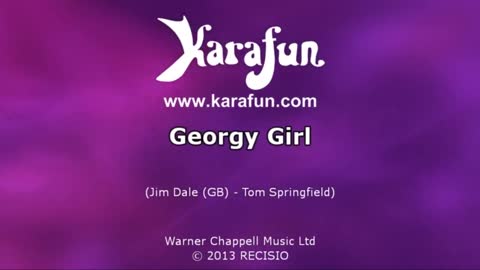 The Seekers Georgy Girl KF Karaoke