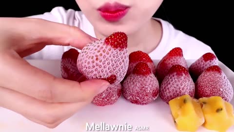 ASMR FROZEN FRUITS, STRAWBERRY, MANGO, PASSION FRUITS