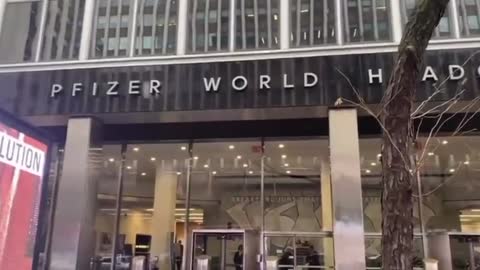 Project Veritas rented a truck and parked it outside of Pfizer world headquarters in Manhattan today