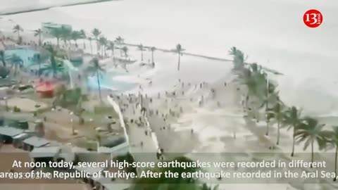 Massive waves after the earthquake in turkey 🦃🦃🦃