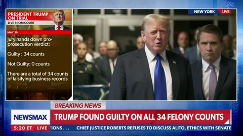 Trump : "GUILTY" On ALL 34 Counts In "NO CRIME" New York Case ; This Is Far From Over