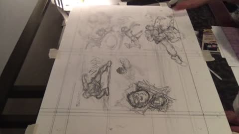 Time Lapse: pencil art for pages 108-109 in 17 minutes