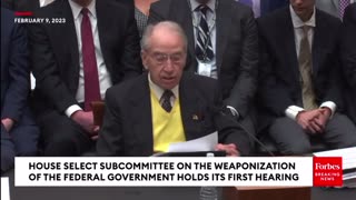 Sen Grassley reveals to Congress how FBI covered Biden family crime