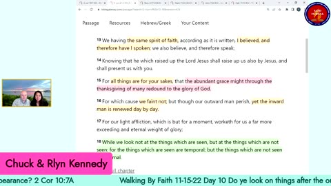 GodIsReal: 11-15-22 Walking by Faith Day 10 - Pastor Chuck Kennedy