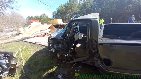 PICKUP VS 18 WHEELER, CAMDEN TEXAS, 02/13/23...