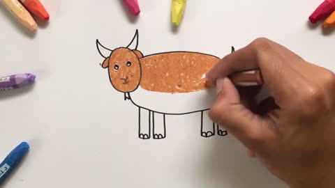 color animal painting