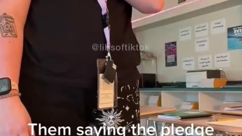 Teacher suggests that students should pledge allegiance to the pride flag instead of US flag