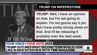 Trump details hopes for a 2nd term in Time Magazine interview