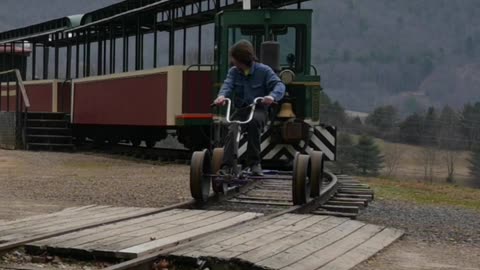 First Run With The Rail Bike On A Real Railroad
