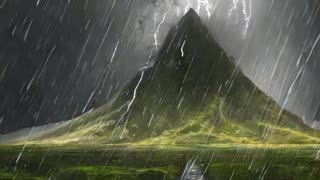 Thunderstorm Sound | Lonely Wet Mountain | D&D Background Sound | 5.5 Hours #dnd