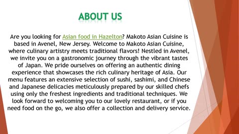 Are you looking for Asian food in Hazelton?