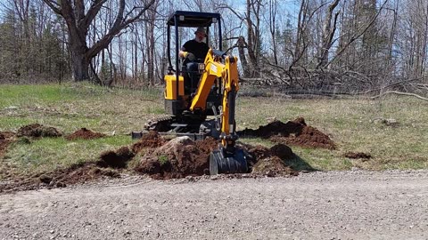 Digging Out Boulders with my Mini Excavator
