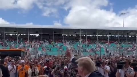 Trump Arrives At F1 Miami Grand Prix To USA USA USA!