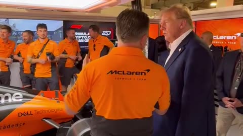 President @realDonaldTrump checking out the McLaren Formula 1 car!!