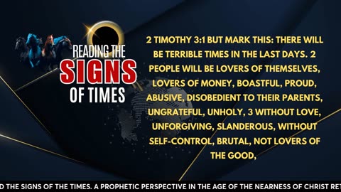 READING AND UNDERSTANDING THE SIGNS OF THE TIMES. PART 6.