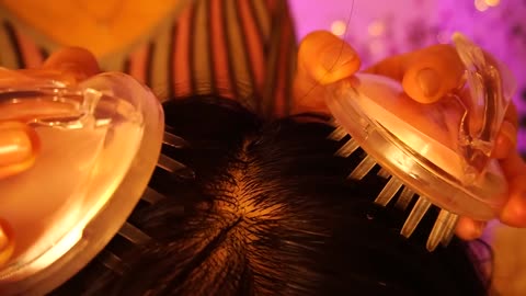 [ASMR] Brain Melting Scalp Massage with Massage Brushes | For Tingly & Sleep | No Talking