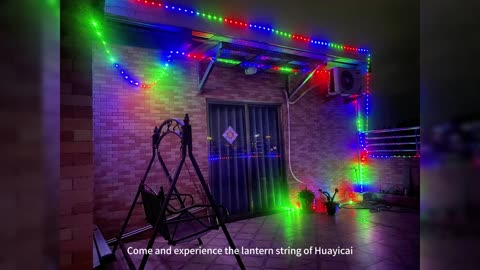 LED string lights RGB effect balcony showcase #hoyechi