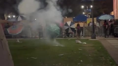 Wounded at UCLA Being Carried Away