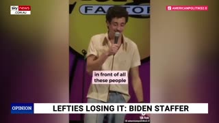 Comedian ROASTS Audience Member That Works For Biden