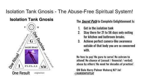 Isolation Tank Gnosis - the abuse-free spiritual system