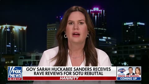 Sarah Huckabee Sanders dismisses attacks from Gavin Newsom