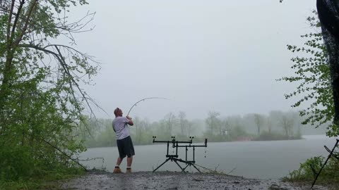 Carp fishing during a tornado warning