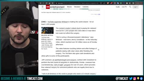 Hasan Piker RAGES At Video of Mr. Beast Curing Blindness, BUT HE IS RIGHT