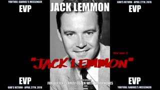 EVP Jack Lemmon Saying His Name From The Other Side Of The Veil Afterlife Spirit Communication