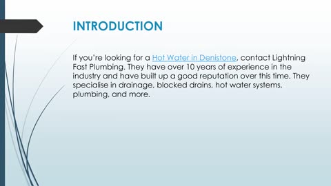 Best Hot Water in Denistone