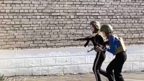 Ukrainian schoolgirls are now being trained by the Azov Nazis