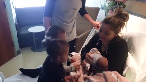 Legendary Moments When Kids Meet Newborn Babies - Funny Baby Siblings