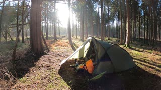 Timelapse. In the tent . Woodland wildcamping 19th Jan 2023