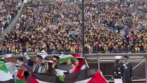 Modern Day Nazis Parading As Hamas Sympathizers Hijacking University Of Michigan Graduation Ceremony