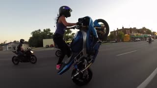 Who says that girls are not good motorcyle riders?
