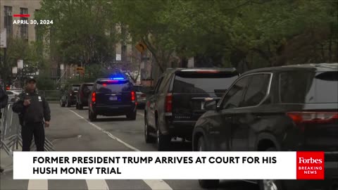 Trump Arrives At Court For Hearing In NYC Hush Money Trial