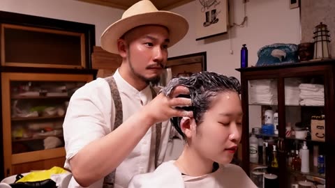 ASMR | 103year old barbershop offers unprecedented healing | Head Massage