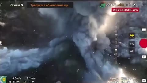 A Russian FPV hits an Ukrainian ammo depot inside a house causing a huge explosion