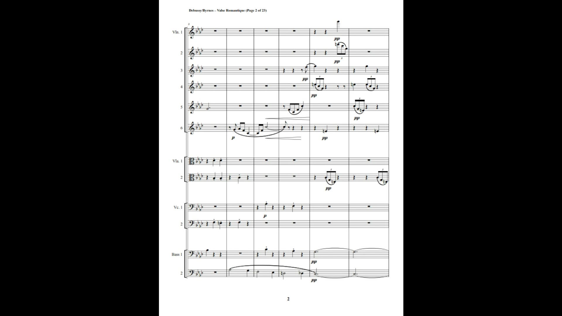Claude Debussy – Valse Romantique (String Orchestra)