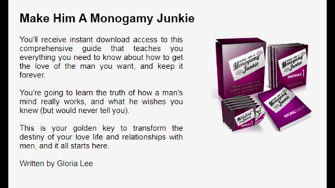 Make Him A Monogamy Junkie By Gloria Lee’s Review | Does It Really Works?
