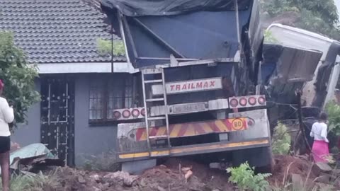 Tipper Truck into House - N2 Whitecliff, KZN, South Africa