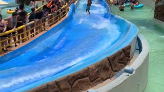 Surfing Down A Waterslide