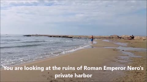 Billy Gives a Panoramic View of the Beach at Anzio, Italy