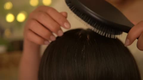 [ASMR] Tingly Hair Brushing with Scalp Serum | No Talking
