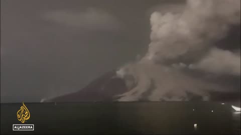 Indonesian authorities order evacuations after Mount Ruang volcano erupts again